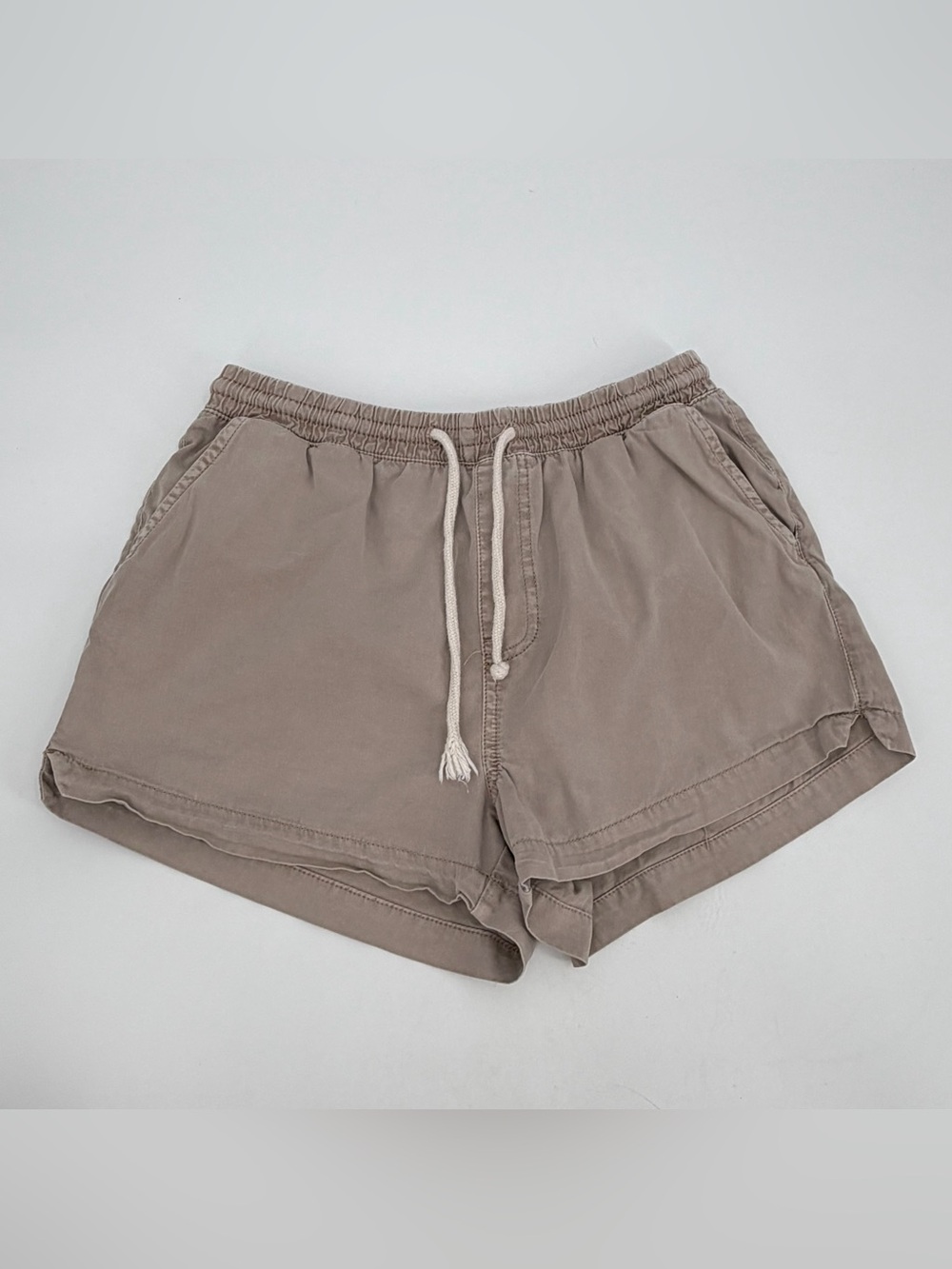 Altar’d State Shorts Women’s S Tan Beige Pull On Drawstring Cotton 2” READ